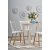 Berivan ausziehbarer Esstisch 102-142 cm - Wei + Mbelpflegeset fr Textilien