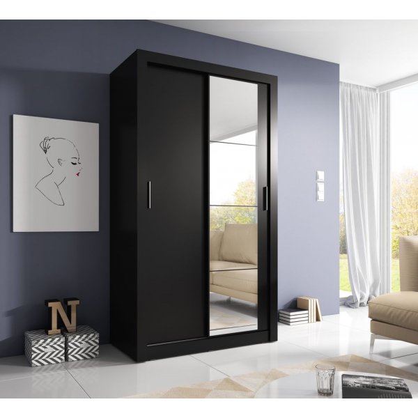 Mervyn Garderobe 120 - schwarz Mervyn Garderobe 120 - schwarz