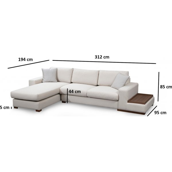 Langes Diwansofa - Beige