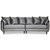 Gebogenes Sofa Bgen 3-Sitzer - Frei whlbare Farbe