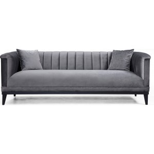 Trendiges 3-Sitzer-Sofa - Dunkelgrau