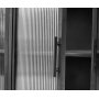 Harvard Sideboard aus Metall - Schwarz/Glas