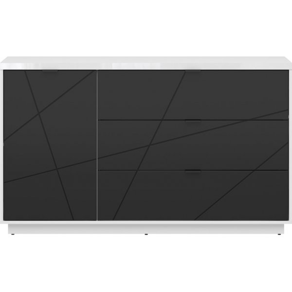 Antikes Sideboard - Wei/Schwarz