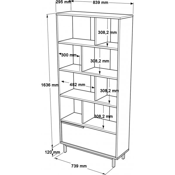 Ocean B�cherregal - Wei�