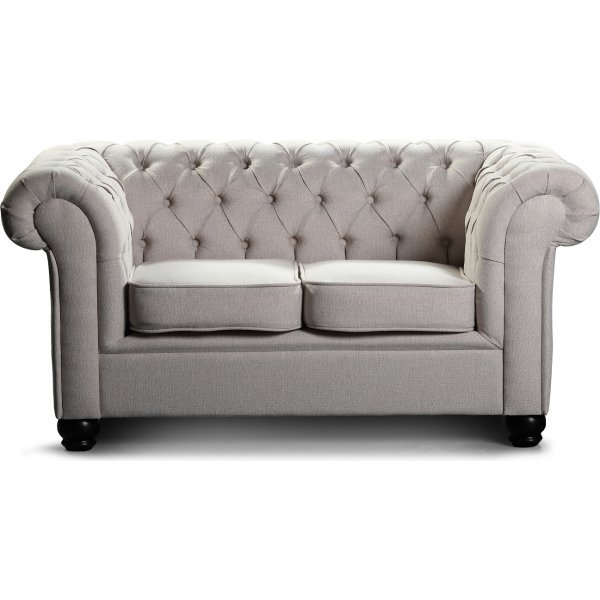 Chesterfield York 2-Sitzer-Sofa - Stoff nach Wahl
