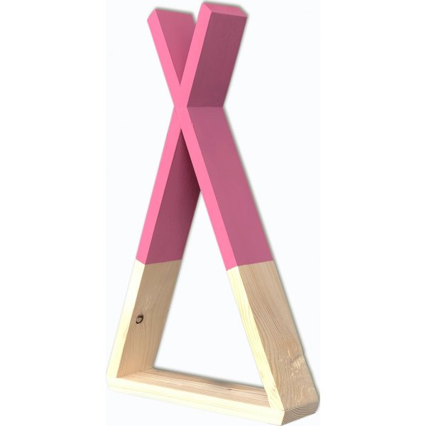 Rafa Wandregal 142 - Holz/Rosa