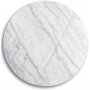 SOHO Esstisch 105 cm - Mattschwarzes Kreuzbein / Heller Marmor