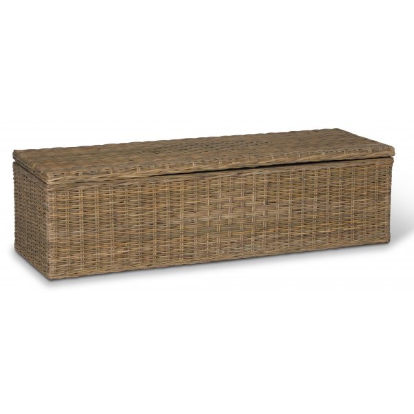 Croco Aufbewahrungsbox - Mahagoni/Rattan