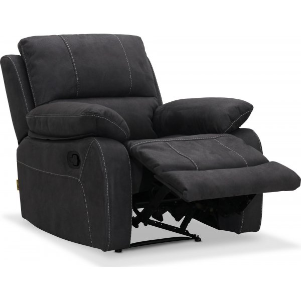 Manueller Relaxsessel Texas - Grauer Stoff + Textilpflege fr Mbel