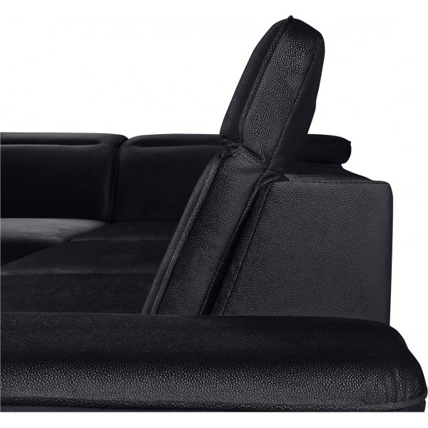 Darby Ecksofa links - Schwarz