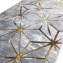Atom-Teppich - Grau/Gold