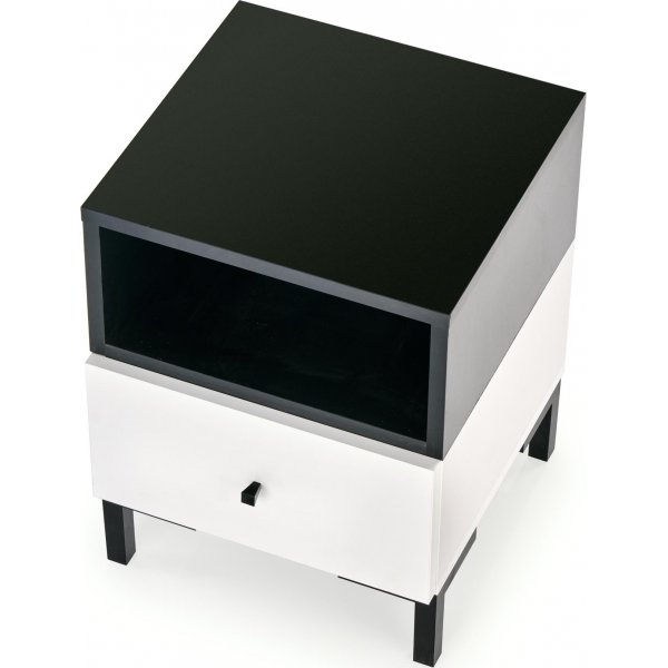 Chantelle Nachttisch - Wei/Schwarz