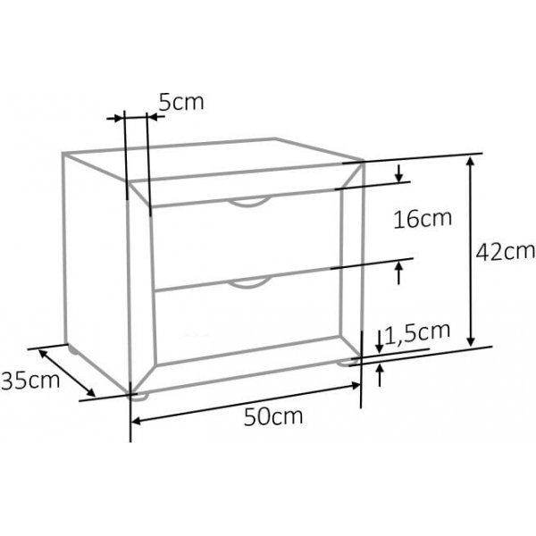 Eton 2 Nachttische - Beige Samt Eton 2 Nachttische - Beige Samt