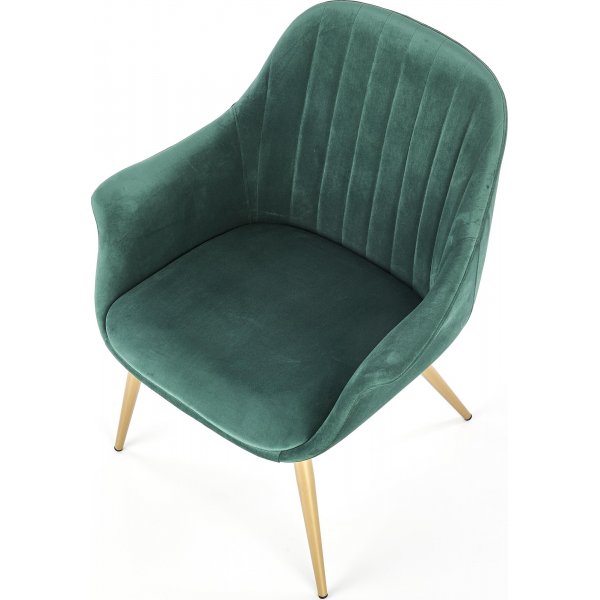 Sessel Eirik - Dunkelgr�n & Gold