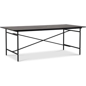 Kristall Esstisch 200 cm (Fishbone) - Schwarz / Braun gebeizt Kristall Esstisch 200 cm (Fishbone) - Schwarz / Braun gebeizt