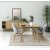 Yuma-Sideboard aus gelter Eiche mit Rattandetails und Schiebetren