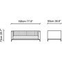 Pera 2-Sitzer-Sofa - Grau