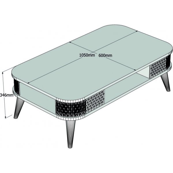 Einar Couchtisch 105 x 60 cm - Creme