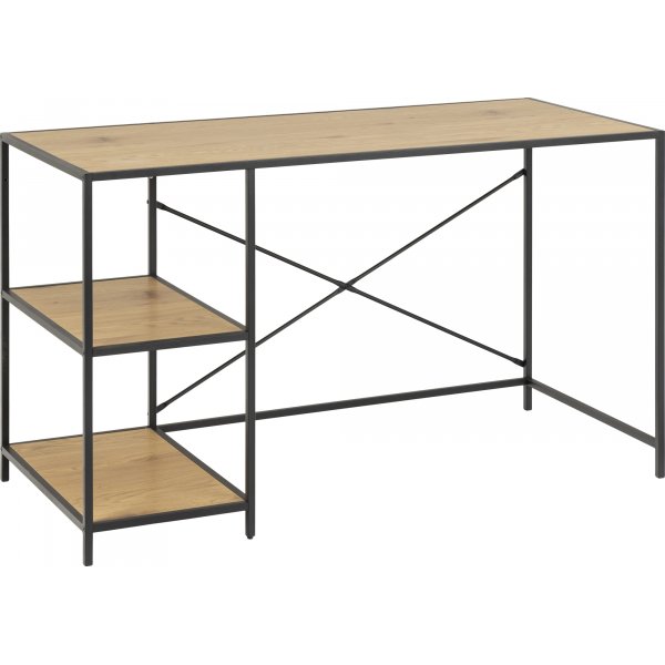 Seaford Schreibtisch 130 cm - Eiche/schwarz