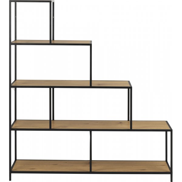 Seaford Bcherregal 135x150 cm - Eiche/schwarz