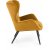 Halfman-Sessel aus gelbem Samt