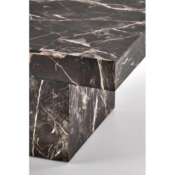 Monolithischer Couchtisch 80 x 80 cm - Schwarzer Marmor Monolithischer Couchtisch 80 x 80 cm - Schwarzer Marmor