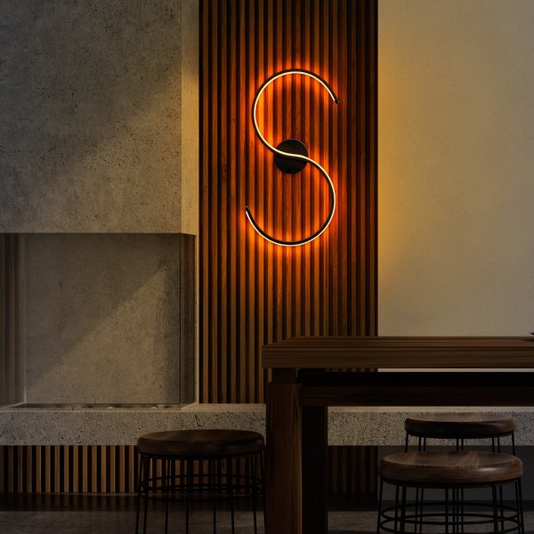 Es Wandleuchte - Schwarz Es Wandleuchte - Schwarz