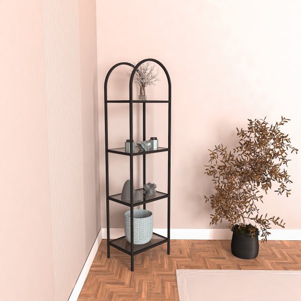 Mona B�cherregal 40 x 30 x 152 cm - Schwarz