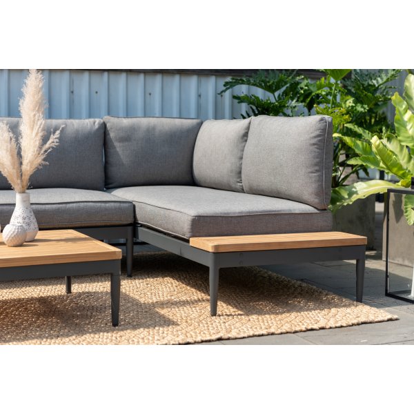 Lifestyle Garden Topaz Sofa-Set - Grau/Teak