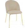 Giovani Velvet Stuhl - graubeige/Messing