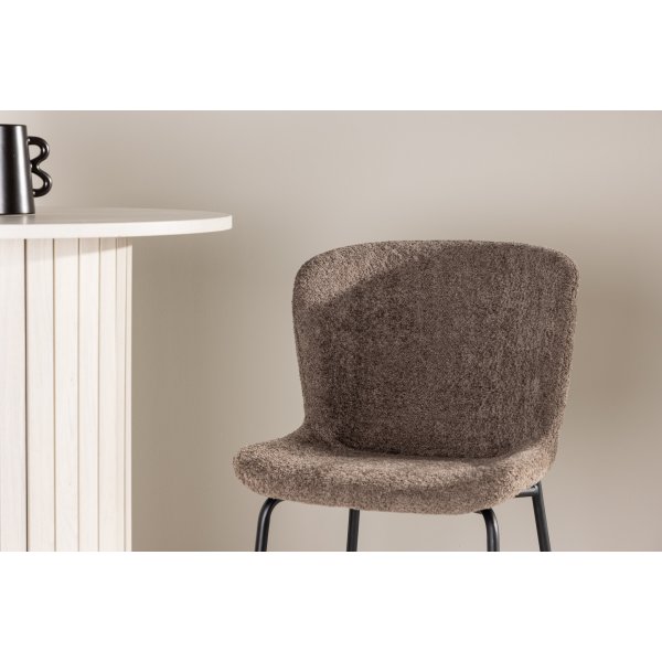 Modesto Barhocker - Braunes Bouclé Modesto Barhocker - Braunes Bouclé