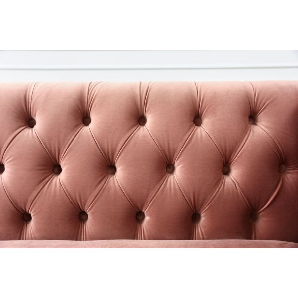 Toto 3-Sitzer-Sofa in Rosa mit goldenen Beinen