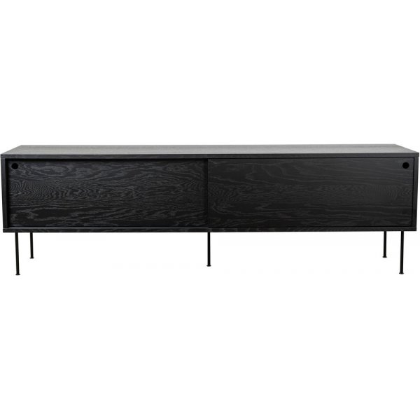Volume Medienbank 178 cm - Schwarz gebeizte Eiche