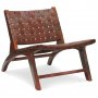 Sessel Porto - Braunes Leder