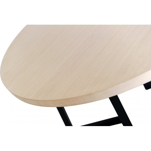 Ra Esstisch 120-200 x 120 cm - Wei pigmentierte Eiche