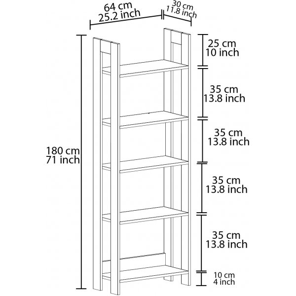 L�ndliches B�cherregal - Wei�