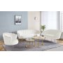 Monaco 3-Sitzer Sofa - Beige/Chrom + Textilreinigung fr Mbel