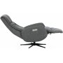 Comfort Luxus Reclinersessel (2 elektrische Motoren) eingebaute Fusttze - Hellgrauer Stoff