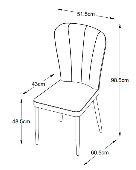 Caia Esszimmerstuhl aus grauem Samt Caia Esszimmerstuhl aus grauem Samt