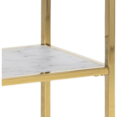 Alisma Konsolentisch 79,5 cm - Weier Marmor/Gold