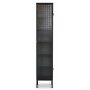 Revel Vitrine 40x200 cm - Schwarz / Kristallglas
