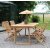 Salt Outdoor-Essgruppen-Esstisch 180x100 cm mit 4 Salt-Sesseln - Teakholz