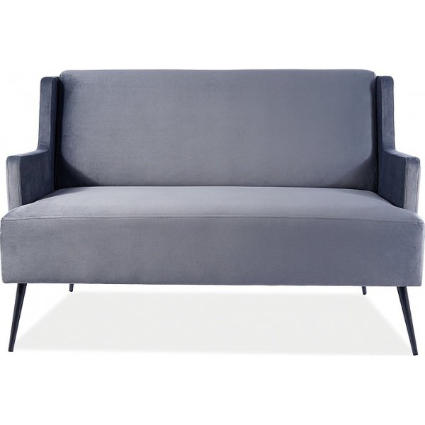 Gemma 2-Sitzer-Sofa - Grauer Samt