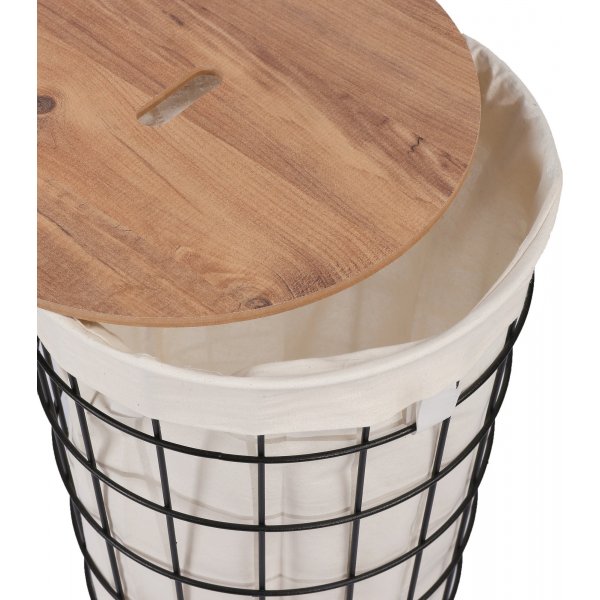 Hazel Wäschekorb - Eiche/Schwarz Hazel Wäschekorb - Eiche/Schwarz
