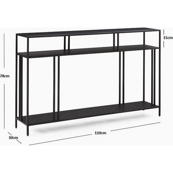 Vendela Konsolentisch 110 x 30 cm - Schwarz