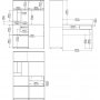 Function Plus Schreibtisch 135,2 x 100,2 x 153 cm - Wei/Eiche