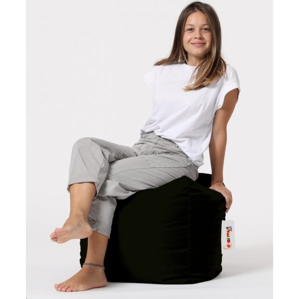 Quadratischer Sitzpuff - Schwarz