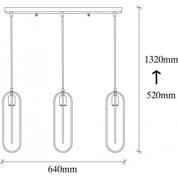 Ceres Deckenleuchte 2031 - Schwarz/Gold