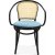 Stuhl Nr. 30 mit Rattan-Rckenlehne - Optionale Farbe des Gestells und der Polsterung