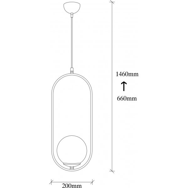 Mudoni Deckenleuchte 837 - Schwarz